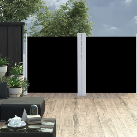 Zwijana markiza boczna, czarna, 100 x 600 cm Zwijana markiza boczna, czarna, 100 x 600 cm