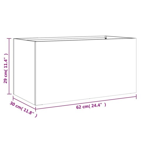 Donica, antracytowa, 62x30x29 cm, stal Donica, antracytowa, 62x30x29 cm, stal