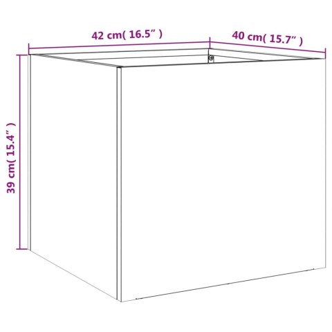 Donica, oliwkowa, 42x40x39 cm, stal Donica, oliwkowa, 42x40x39 cm, stal
