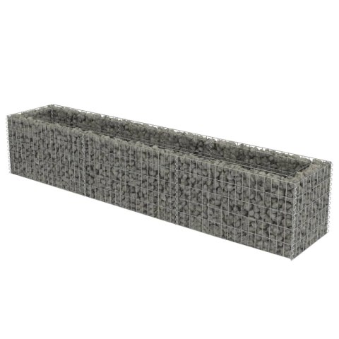 Podwyższona donica gabionowa, galwanizowana stal, 270x50x50 cm Podwyższona donica gabionowa, galwanizowana stal, 270x50x50 cm