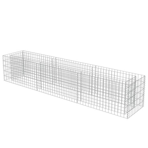 Podwyższona donica gabionowa, galwanizowana stal, 270x50x50 cm Podwyższona donica gabionowa, galwanizowana stal, 270x50x50 cm