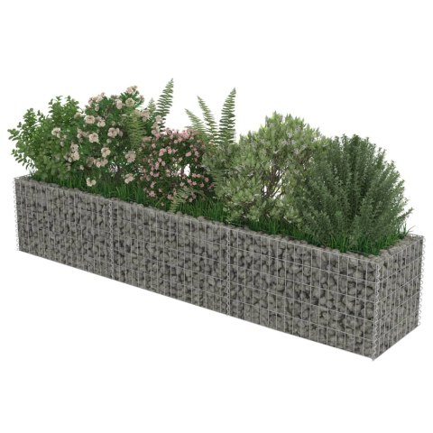 Podwyższona donica gabionowa, galwanizowana stal, 270x50x50 cm Podwyższona donica gabionowa, galwanizowana stal, 270x50x50 cm