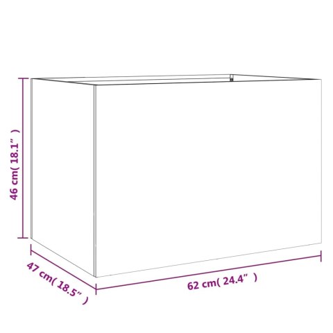 Donica, czarna, 62x47x46 cm, stal Donica, czarna, 62x47x46 cm, stal