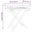  Składany stolik ogrodowy z tacą, 60x40x68 cm, bambusowy