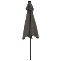  Parasol ogrodowy na stalowym słupku, antracyt, 225x225x212 cm