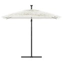  Parasol ogrodowy na stalowym słupku, biały, 269x269x235 cm