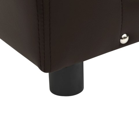 Sofa dla psa, brązowa, 81x43x31 cm, plusz i sztuczna skóra Sofa dla psa, brązowa, 81x43x31 cm, plusz i sztuczna skóra