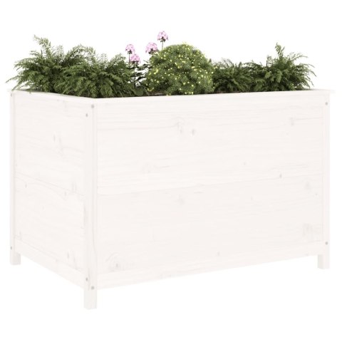 Podwyższona donica ogrodowa, biała, 119,5x82,5x78 cm, sosna Podwyższona donica ogrodowa, biała, 119,5x82,5x78 cm, sosna