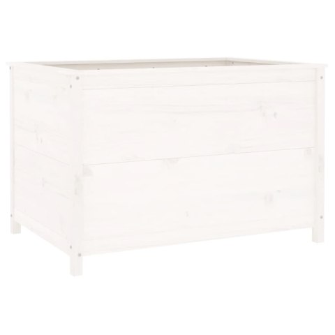Podwyższona donica ogrodowa, biała, 119,5x82,5x78 cm, sosna Podwyższona donica ogrodowa, biała, 119,5x82,5x78 cm, sosna