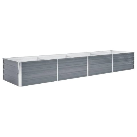 Podwyższona donica z galwanizowanej stali, 320x80x45 cm, szara Podwyższona donica z galwanizowanej stali, 320x80x45 cm, szara