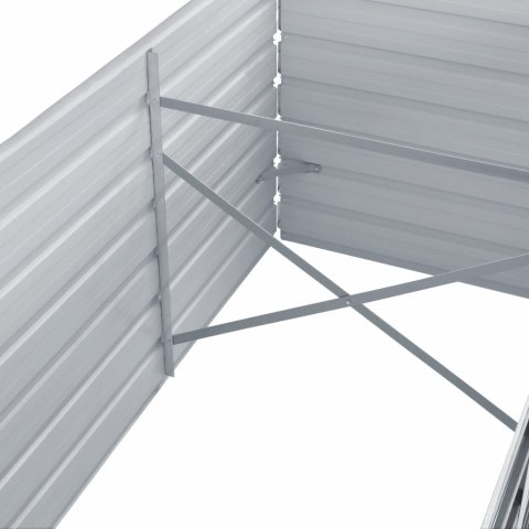 Podwyższona donica z galwanizowanej stali, 320x80x77 cm, szara Podwyższona donica z galwanizowanej stali, 320x80x77 cm, szara