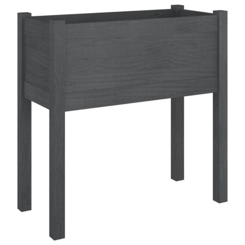 Donica ogrodowa, szara, 70x31x70 cm, lite drewno sosnowe Donica ogrodowa, szara, 70x31x70 cm, lite drewno sosnowe