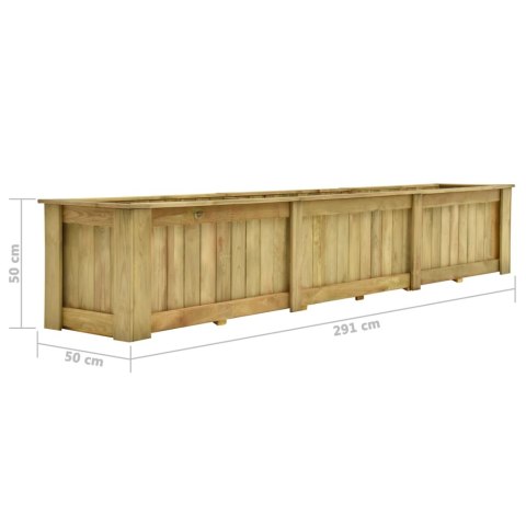 Podniesiona donica, 291x50x50 cm, impregnowane drewno sosnowe Podniesiona donica, 291x50x50 cm, impregnowane drewno sosnowe