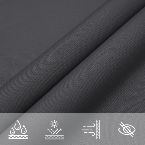 Żagiel ogrodowy z tkaniny oxford, kwadrat 3,6x3,6 m, antracyt Żagiel ogrodowy z tkaniny oxford, kwadrat 3,6x3,6 m, antracyt