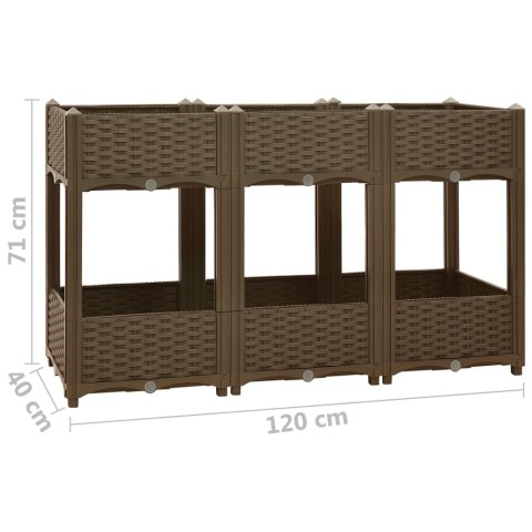 Donica do podniesionej rabaty, 120x40x71 cm, polipropylen Donica do podniesionej rabaty, 120x40x71 cm, polipropylen