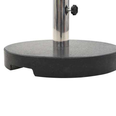 Okrągła podstawa pod parasol, granitowa, 20 kg, czarna Okrągła podstawa pod parasol, granitowa, 20 kg, czarna