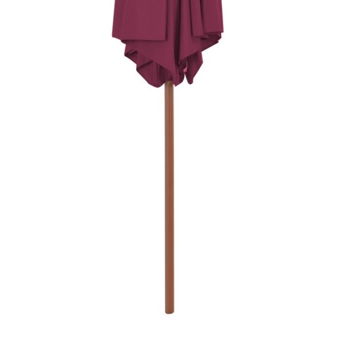 Parasol ogrodowy na drewnianym słupku, 270 cm, bordowy Parasol ogrodowy na drewnianym słupku, 270 cm, bordowy