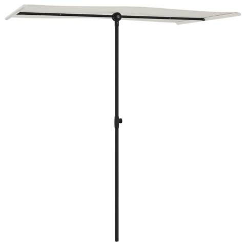 Parasol ogrodowy na aluminiowym słupku, 180x110 cm, piaskowy Parasol ogrodowy na aluminiowym słupku, 180x110 cm, piaskowy