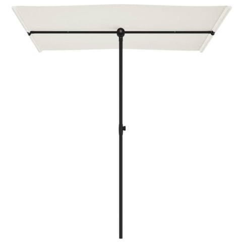 Parasol ogrodowy na aluminiowym słupku, 180x110 cm, piaskowy Parasol ogrodowy na aluminiowym słupku, 180x110 cm, piaskowy