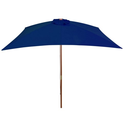 Parasol ogrodowy na drewnianym słupku, niebieski, 200x300 cm Parasol ogrodowy na drewnianym słupku, niebieski, 200x300 cm