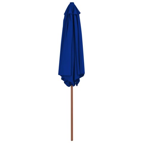 Parasol ogrodowy na drewnianym słupku, niebieski, 270 cm Parasol ogrodowy na drewnianym słupku, niebieski, 270 cm