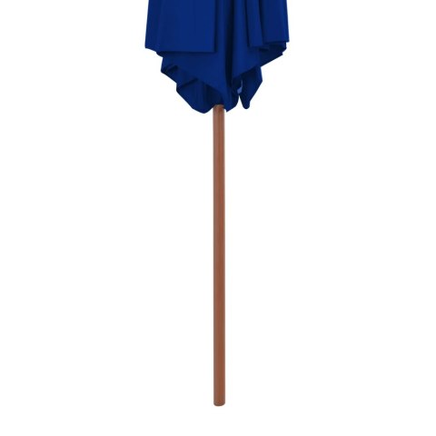 Parasol ogrodowy na drewnianym słupku, niebieski, 270 cm Parasol ogrodowy na drewnianym słupku, niebieski, 270 cm