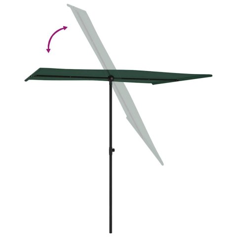 Parasol ogrodowy na aluminiowym słupku, 2x1,5 m, zielony Parasol ogrodowy na aluminiowym słupku, 2x1,5 m, zielony