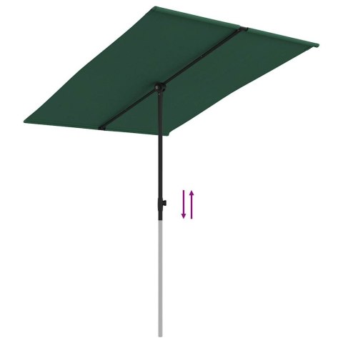 Parasol ogrodowy na aluminiowym słupku, 2x1,5 m, zielony Parasol ogrodowy na aluminiowym słupku, 2x1,5 m, zielony