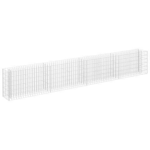 Podwyższona donica gabionowa, galwanizowana stal, 360x30x60 cm Podwyższona donica gabionowa, galwanizowana stal, 360x30x60 cm