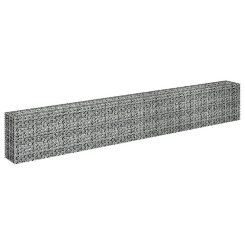 Podwyższona donica gabionowa, galwanizowana stal, 360x30x60 cm Podwyższona donica gabionowa, galwanizowana stal, 360x30x60 cm