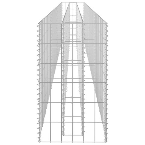 Podwyższona donica gabionowa, galwanizowana stal, 360x30x60 cm Podwyższona donica gabionowa, galwanizowana stal, 360x30x60 cm