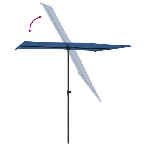 Parasol ogrodowy na aluminiowym słupku, 2x1,5 m, niebieski Parasol ogrodowy na aluminiowym słupku, 2x1,5 m, niebieski