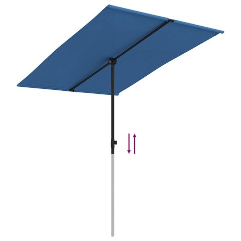 Parasol ogrodowy na aluminiowym słupku, 2x1,5 m, niebieski Parasol ogrodowy na aluminiowym słupku, 2x1,5 m, niebieski
