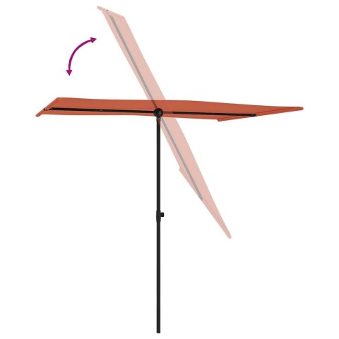 Parasol ogrodowy na aluminiowym słupku, 2x1,5 m, terakota Parasol ogrodowy na aluminiowym słupku, 2x1,5 m, terakota