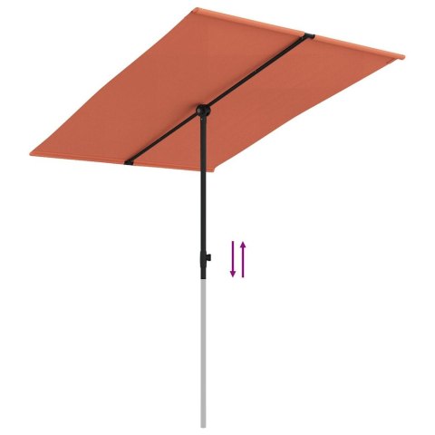 Parasol ogrodowy na aluminiowym słupku, 2x1,5 m, terakota Parasol ogrodowy na aluminiowym słupku, 2x1,5 m, terakota