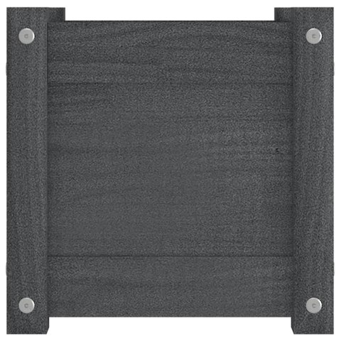 Donica ogrodowa, szara, 31x31x31 cm, drewno sosnowe Donica ogrodowa, szara, 31x31x31 cm, drewno sosnowe