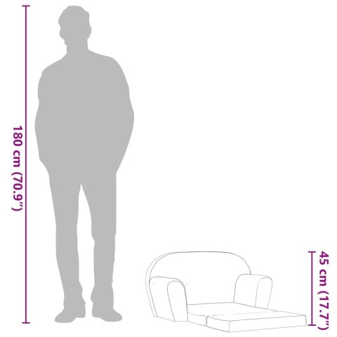 Sofa amerykanka dziecięca, jasnoszara Sofa amerykanka dziecięca, jasnoszara