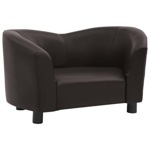 Sofa dla psa, brązowa, 67x41x39 cm, sztuczna skóra Sofa dla psa, brązowa, 67x41x39 cm, sztuczna skóra