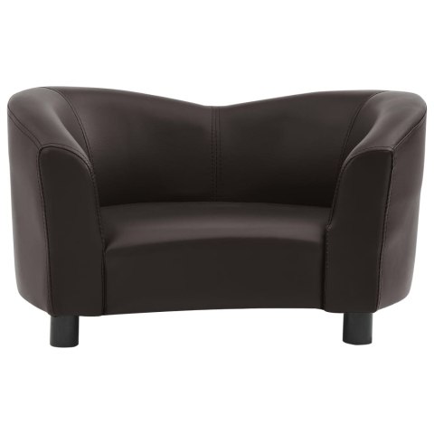 Sofa dla psa, brązowa, 67x41x39 cm, sztuczna skóra Sofa dla psa, brązowa, 67x41x39 cm, sztuczna skóra