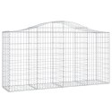  Kosze gabionowe, 3 szt, 200x50x100/120 cm, galwanizowane żelazo