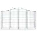 Kosze gabionowe, 3 szt, 200x50x100/120 cm, galwanizowane żelazo