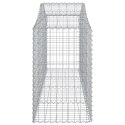  Kosze gabionowe, 3 szt, 200x50x80/100 cm, galwanizowane żelazo