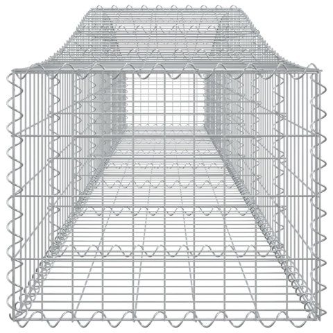 Kosze gabionowe, 3 szt, 400x50x40/60 cm, galwanizowane żelazo Kosze gabionowe, 3 szt, 400x50x40/60 cm, galwanizowane żelazo