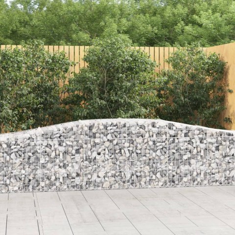 Kosze gabionowe, 4 szt, 400x50x60/80 cm, galwanizowane żelazo Kosze gabionowe, 4 szt, 400x50x60/80 cm, galwanizowane żelazo