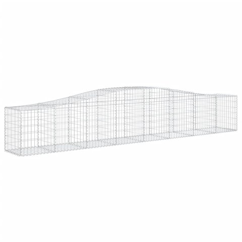Kosze gabionowe, 4 szt, 400x50x60/80 cm, galwanizowane żelazo Kosze gabionowe, 4 szt, 400x50x60/80 cm, galwanizowane żelazo