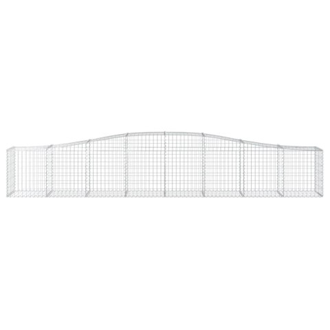 Kosze gabionowe, 4 szt, 400x50x60/80 cm, galwanizowane żelazo Kosze gabionowe, 4 szt, 400x50x60/80 cm, galwanizowane żelazo