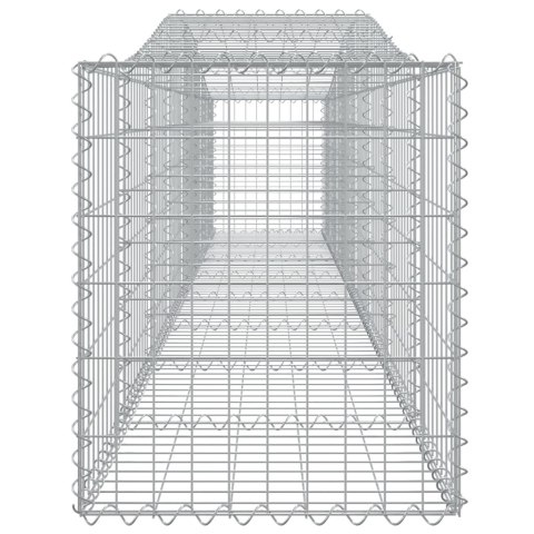 Kosze gabionowe, 4 szt, 400x50x60/80 cm, galwanizowane żelazo Kosze gabionowe, 4 szt, 400x50x60/80 cm, galwanizowane żelazo