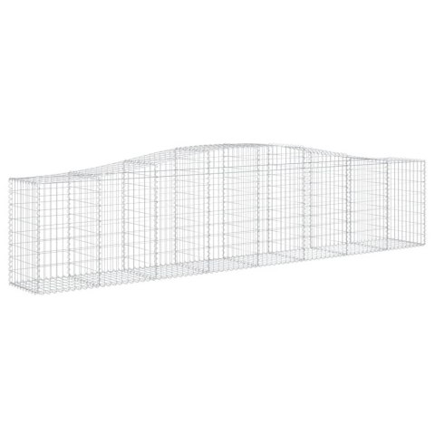 Kosze gabionowe, 4 szt, 400x50x80/100 cm, galwanizowane żelazo Kosze gabionowe, 4 szt, 400x50x80/100 cm, galwanizowane żelazo