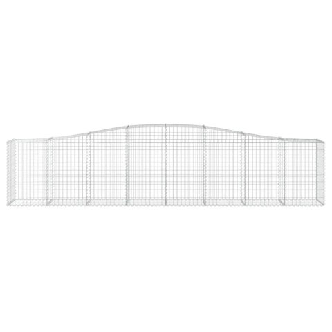 Kosze gabionowe, 4 szt, 400x50x80/100 cm, galwanizowane żelazo Kosze gabionowe, 4 szt, 400x50x80/100 cm, galwanizowane żelazo