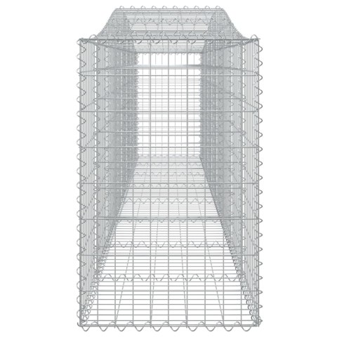 Kosze gabionowe, 4 szt, 400x50x80/100 cm, galwanizowane żelazo Kosze gabionowe, 4 szt, 400x50x80/100 cm, galwanizowane żelazo